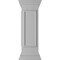 Ekena Millwork 12"W x 40"H Corner Newel Post with Panel, Flat Capital & Base Trim (Installation kit included) NWL12X40CPF0B0 - alternate 1